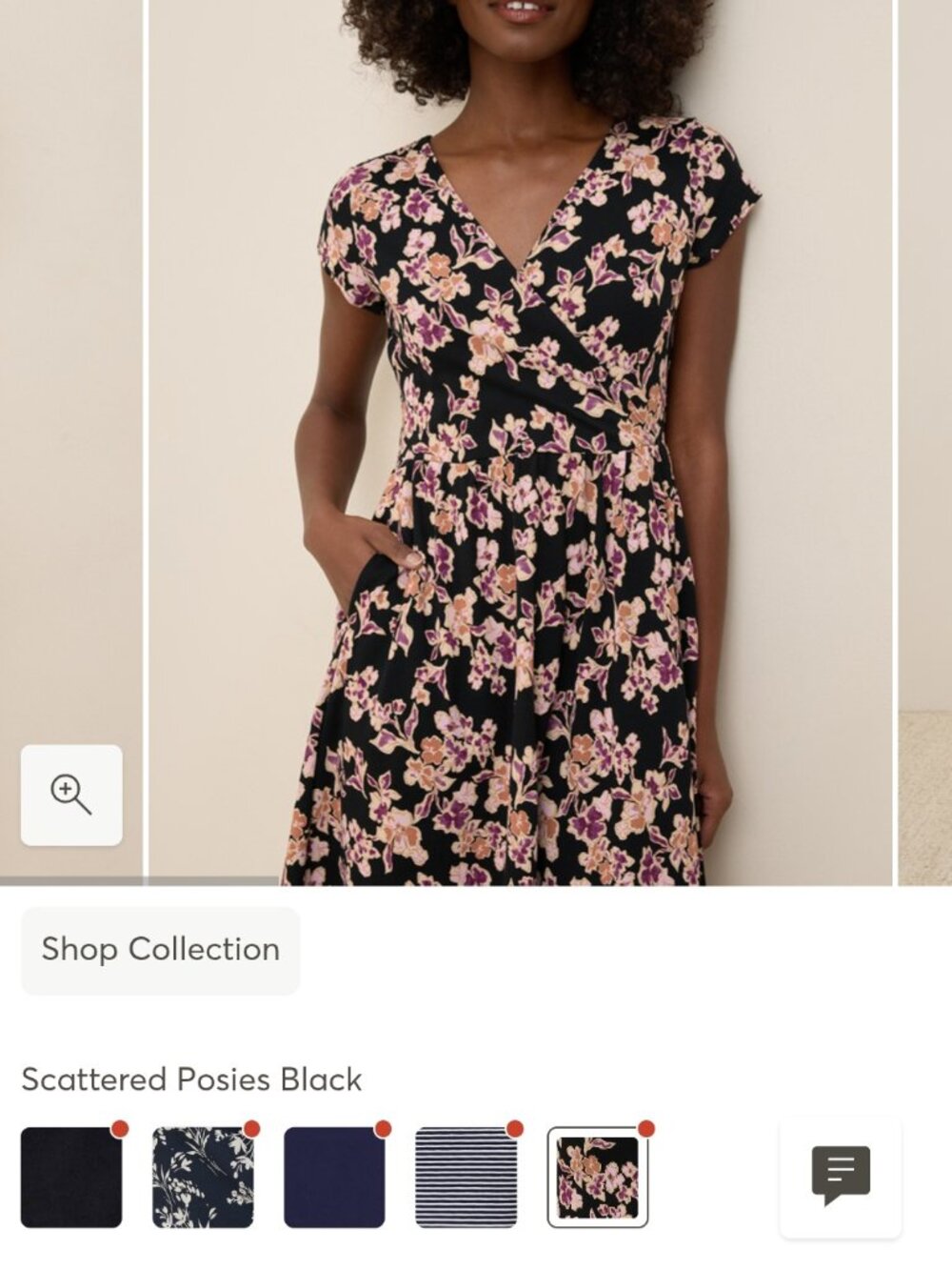 NWOT Pact Fit & Flare Crossover Dress size Medium - Picture 2 of 4